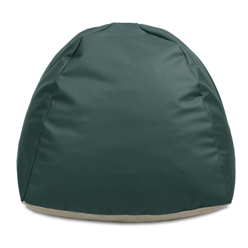 Front view of the Jaxx Gumdrop bean bag chair in dark teal, sensory seating for classrooms and calming corners