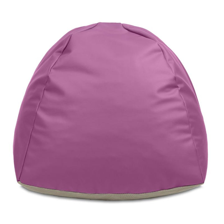Front view of the purple Jaxx Gumdrop bean bag chair, a cozy sensory seat for classrooms and calming corners