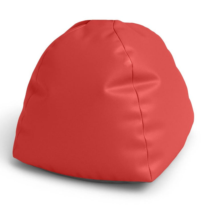 Red Jaxx Gumdrop bean bag chair, durable wipeable seating for kids' sensory spaces