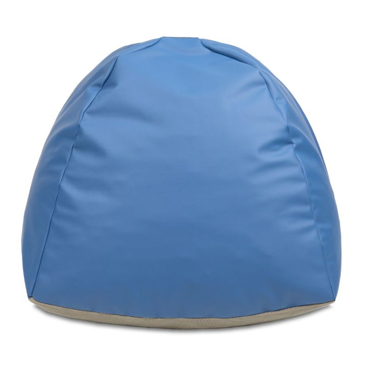 Front view of the Jaxx Gumdrop bean bag chair in sky blue, sensory seating for kids across North America