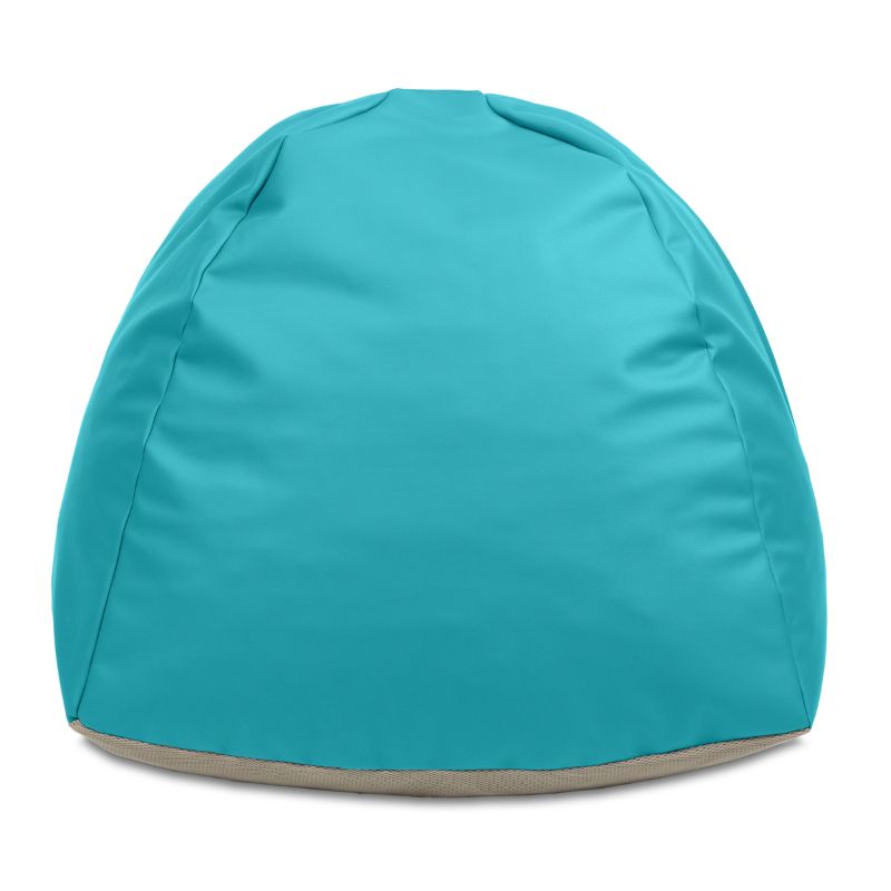 Front view of the teal Jaxx Gumdrop bean bag chair, a bright sensory seat for calming corners and classrooms