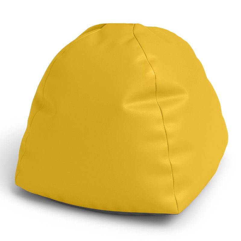 Yellow Jaxx Gumdrop bean bag chair, cheerful sensory seating for kids' reading nooks