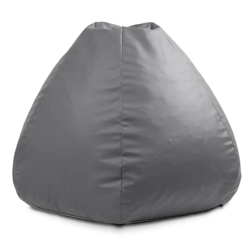Charcoal Jaxx Gumdrop kids bean bag chair, wipeable vinyl seating for classrooms