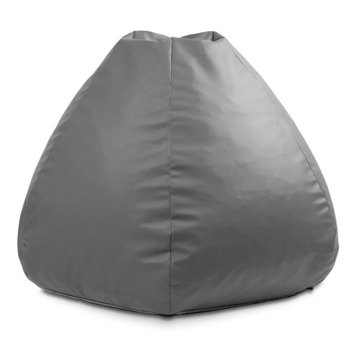 Charcoal Jaxx Gumdrop kids bean bag chair, wipeable vinyl seating for classrooms