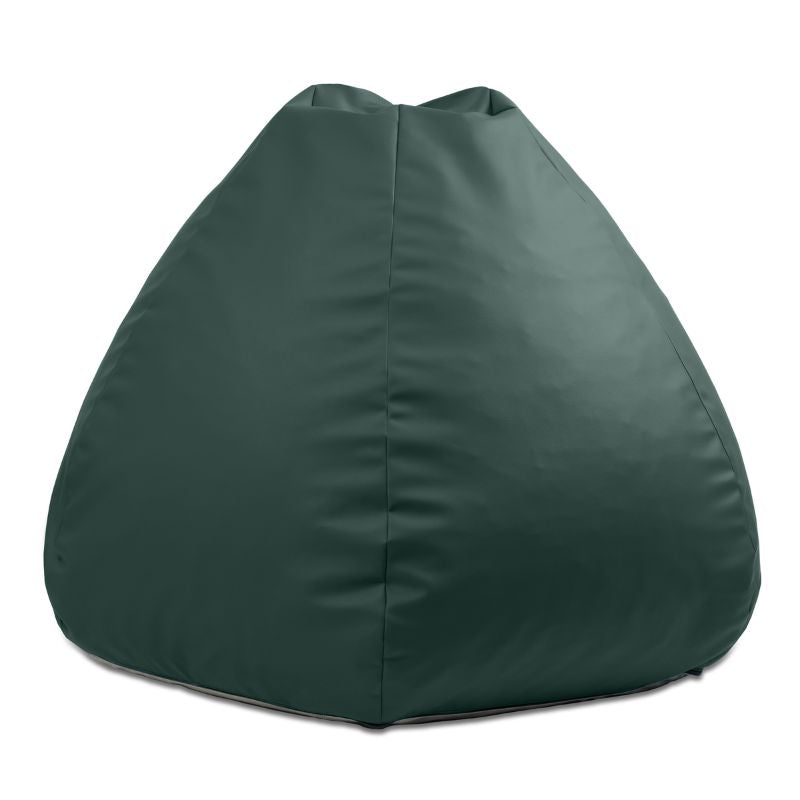 Forest green Jaxx Gumdrop kids bean bag chair, durable vinyl seating for classrooms