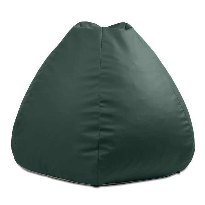 Forest green Jaxx Gumdrop kids bean bag chair, durable vinyl seating for classrooms