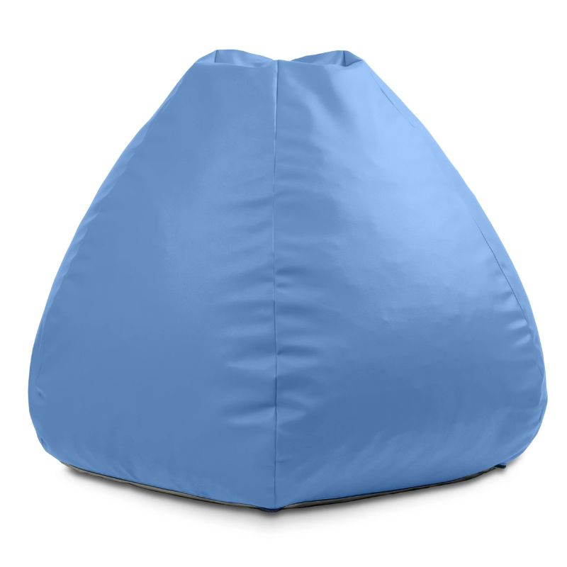 Sky blue Jaxx Gumdrop kids bean bag chair, foam-filled seating for calm corners