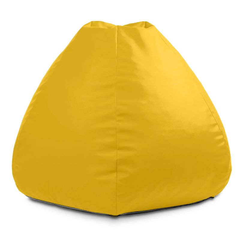 Yellow Jaxx Gumdrop kids bean bag chair, foam-filled seating for classrooms and home