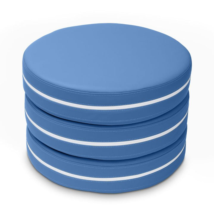 Jaxx Kirkwood stacking floor cushions in blue, a set of three flexible seating circles for classrooms
