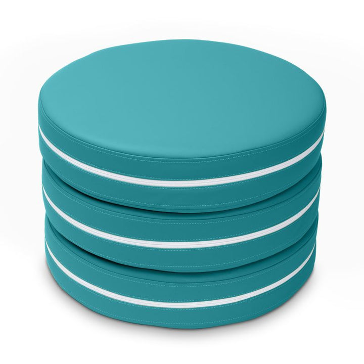 Jaxx Kirkwood stacking floor cushions in teal, a set of three flexible seating circles for classrooms