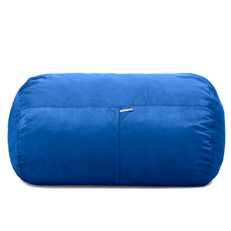 Jaxx Lounger 4ft kids bean bag chair in Blue microsuede, a washable sensory seat for calm corners and classrooms