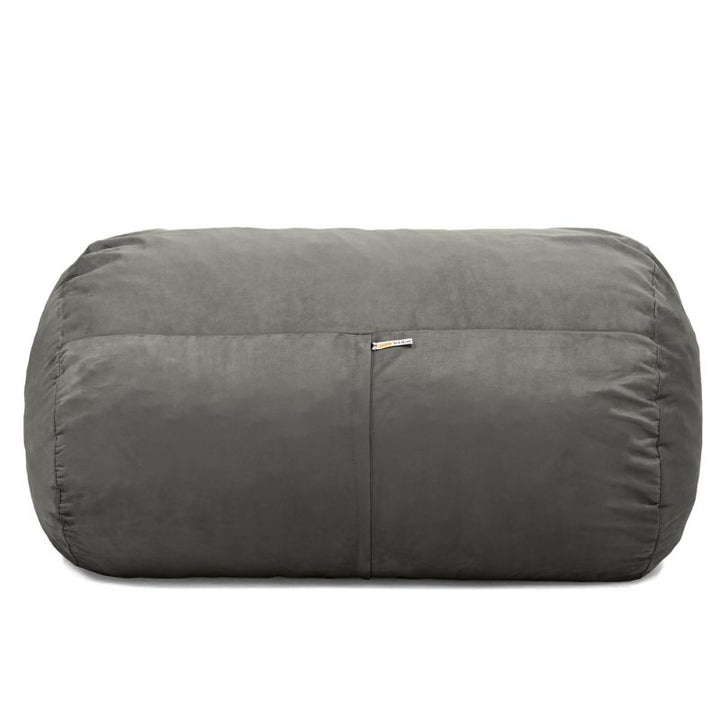 Jaxx Lounger 4ft kids bean bag chair in Charcoal microsuede, a washable sensory seat for classrooms and calm corners