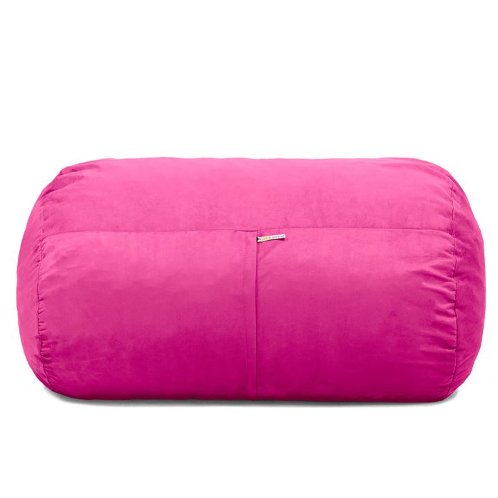 Jaxx Lounger 4ft kids bean bag chair in Pink microsuede, a washable sensory seat for home and school calm corners