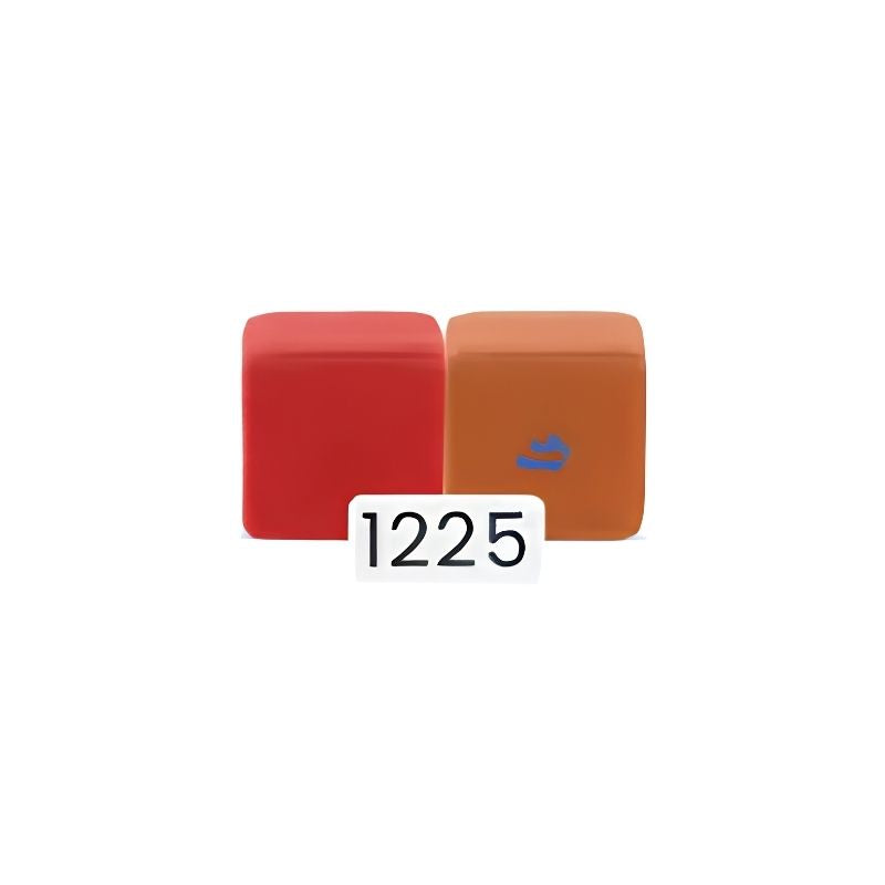 Red and orange colour combination for the JollyHeap Basic Set magnetic foam blocks, one of 36 available pairings.