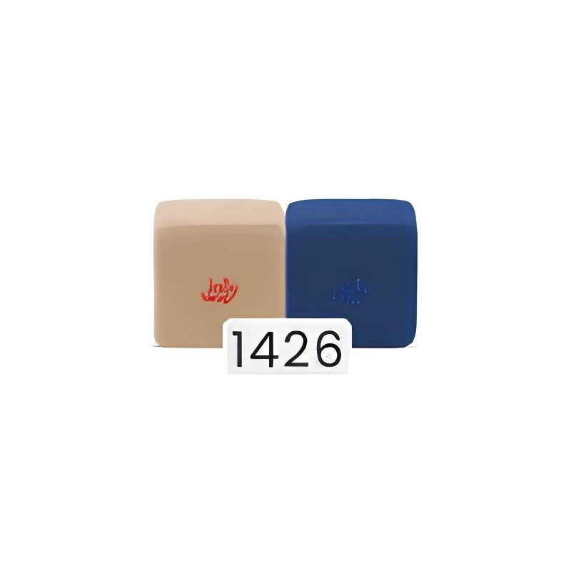 Light brown and blue colour combination for the JollyHeap Basic Set magnetic foam blocks, one of 36 available pairings.