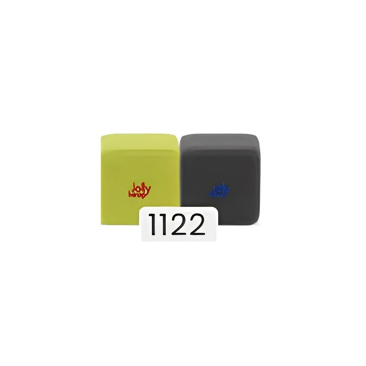 JollyHeap Extra Set - 32 Blocks colourway 1122 in lime green and dark grey, a two-tone option for this magnetic foam block expansion set
