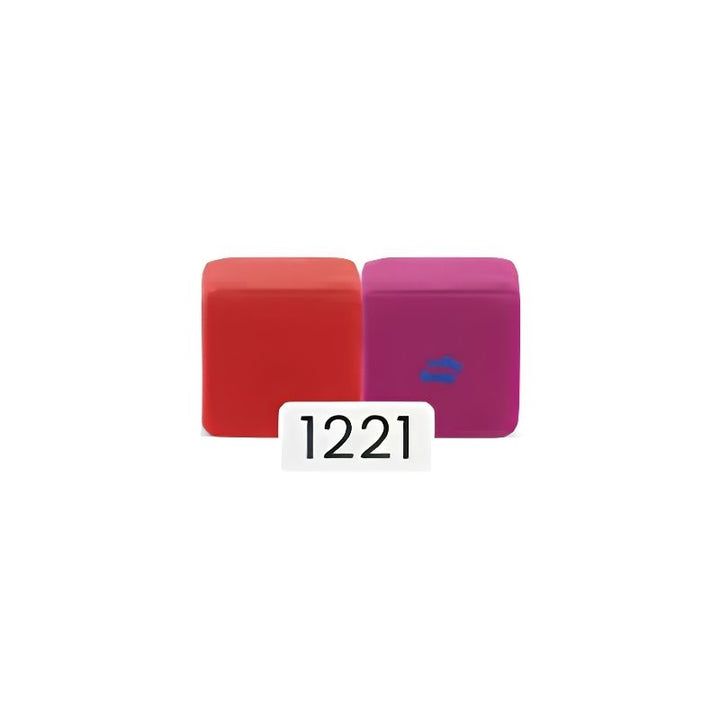 JollyHeap Extra Set - 32 Blocks colourway 1221 in red and violet, a two-tone option for this magnetic foam block expansion set