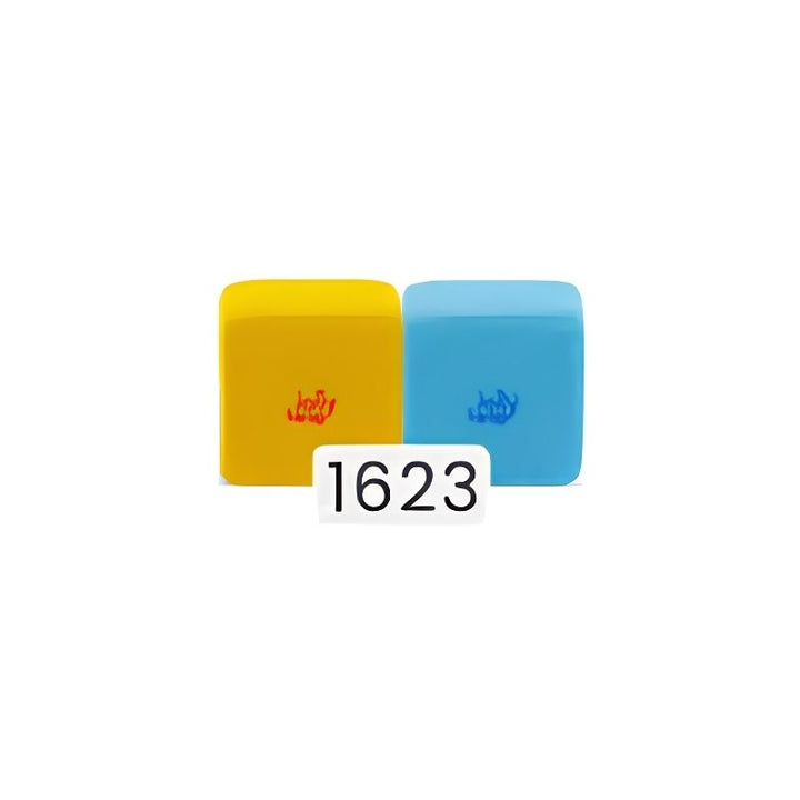 JollyHeap Extra Set - 32 Blocks colourway 1623 in yellow and turquoise a two-tone option for this magnetic foam block expansion set