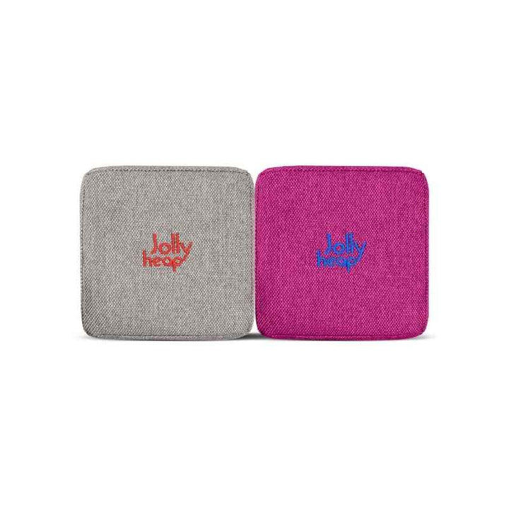 JollyHeap Extra Set - 32 Blocks fabric swatch in light grey and violet, a two-tone colourway for this magnetic foam block expansion set
