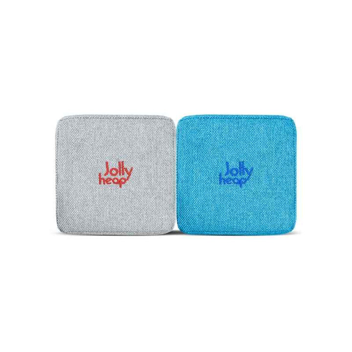 JollyHeap Extra Set - 32 Blocks fabric swatch in light grey and turquoise, a two-tone colourway for this magnetic foam block expansion set