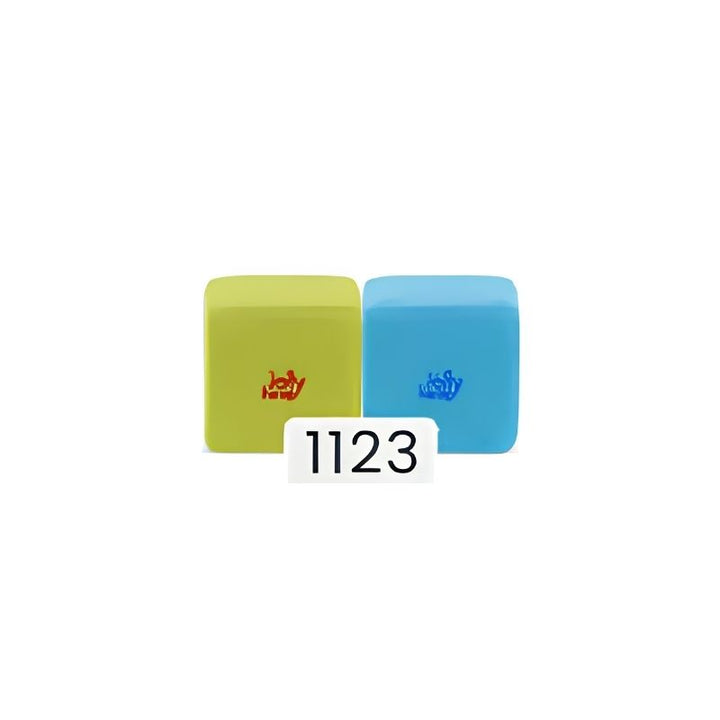 JollyHeap Medium Set magnetic soft blocks colour combination 1123, lime green and turquoise