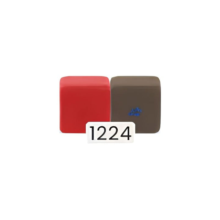 JollyHeap Medium Set magnetic soft blocks colour combination 1224, red and dark brown