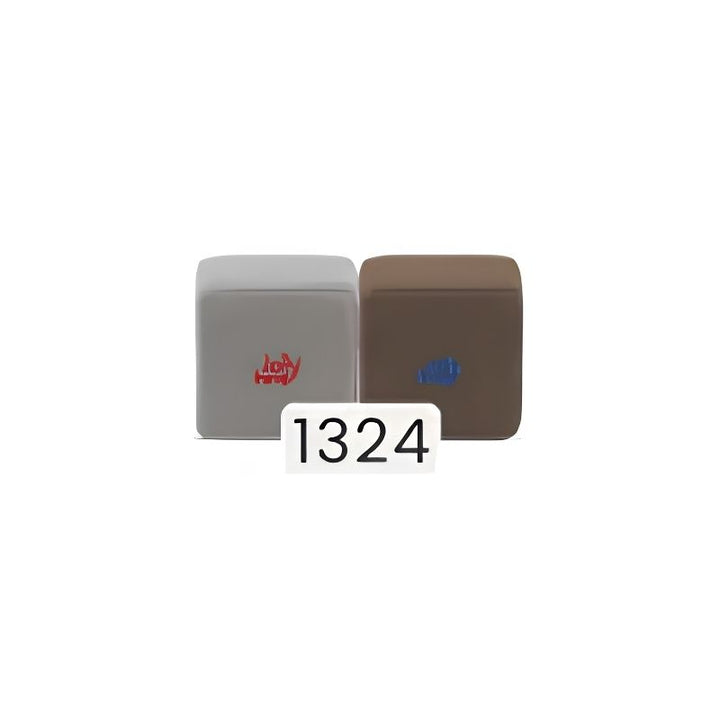 JollyHeap Medium Set magnetic soft blocks colour combination 1324, grey and dark brown