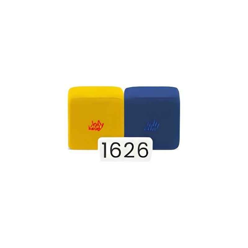 JollyHeap Medium Set magnetic soft blocks colour combination 1626, yellow and blue