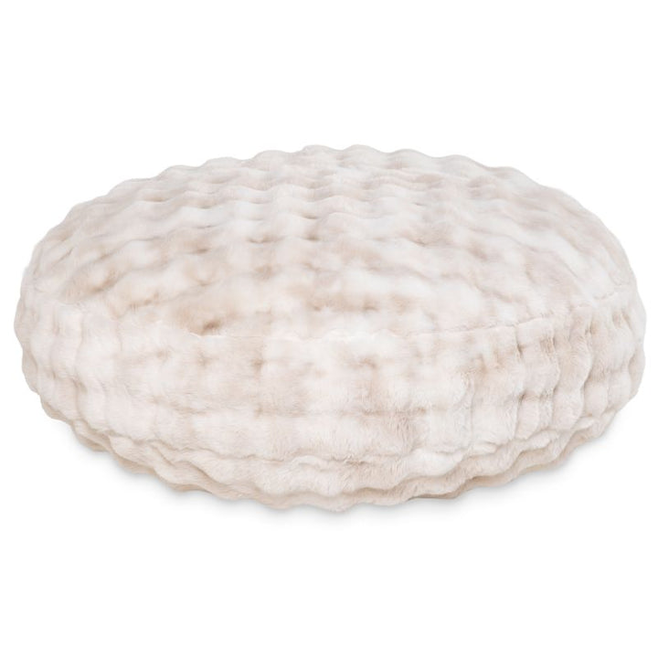Raven-Symoné Lil' Cuddler kids bean bag lounger in Lush Fur Phantom Cream, shown flat