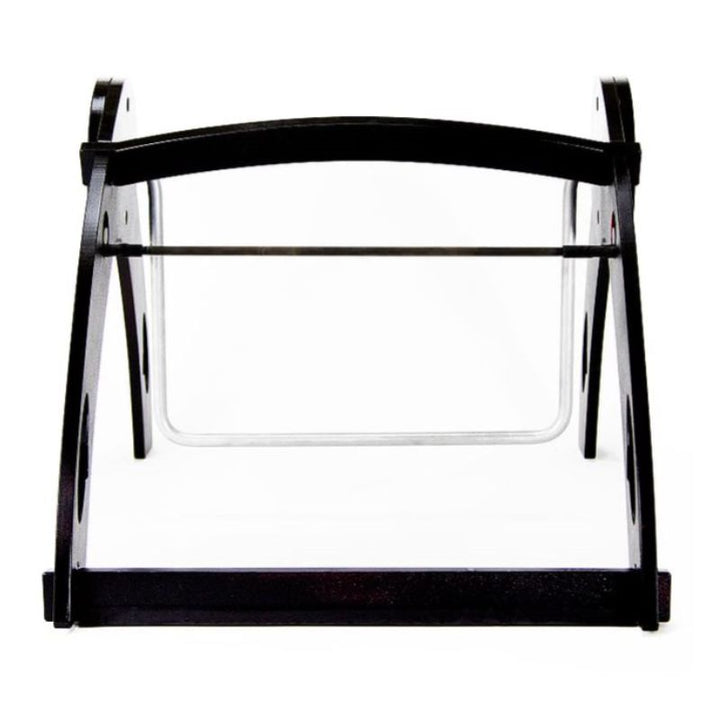 Detail view of the Kinnebar K200 latex-free rubber sensory band attached to the solid plastic base legs for secure dual-movement sensory input