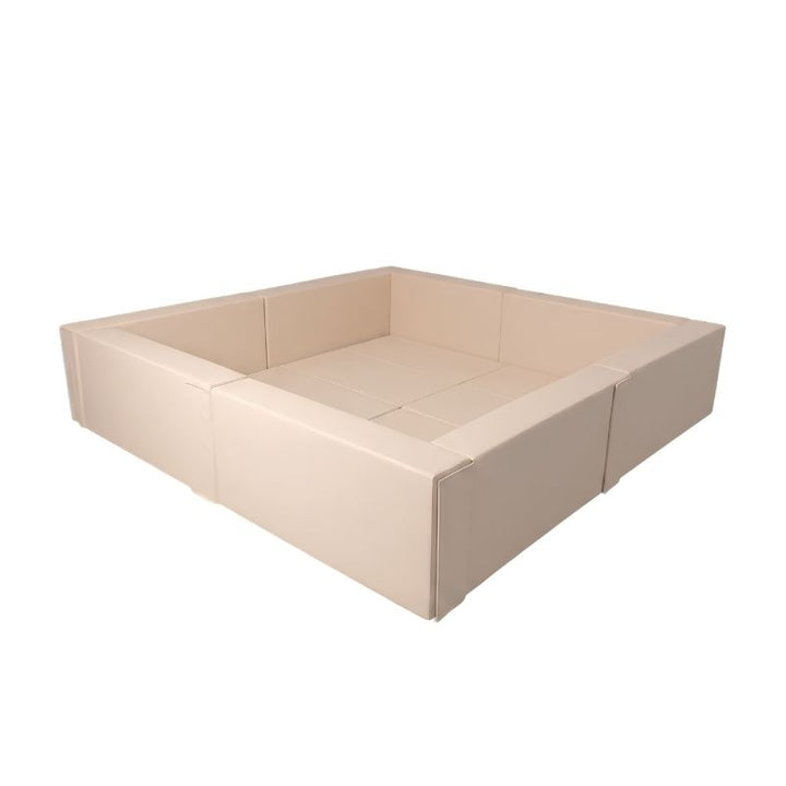 IGLU Large Square Ball Pit in beige, a big commercial ball pit for daycares, therapy rooms and home play