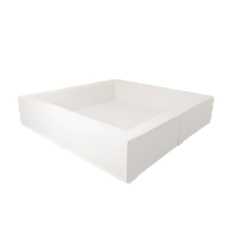 IGLU Large Square Ball Pit in white, a 240cm commercial foam ball pit for schools, daycares and family playrooms