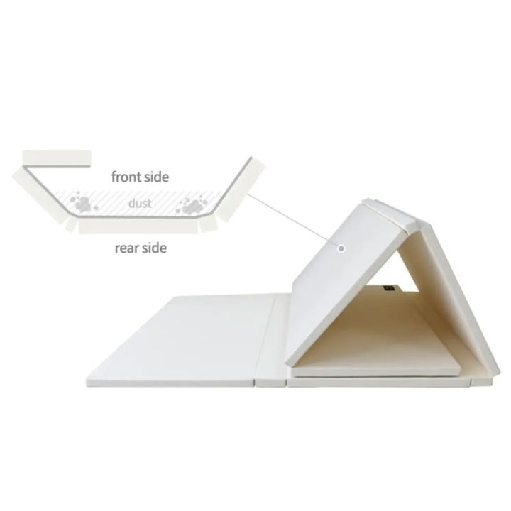 Licoco Clean Roll Playmat Plus Single Coating Gray 200x140cm side view showing the seamless no-gap edges and rolled storage design of the premium Korean baby play mat