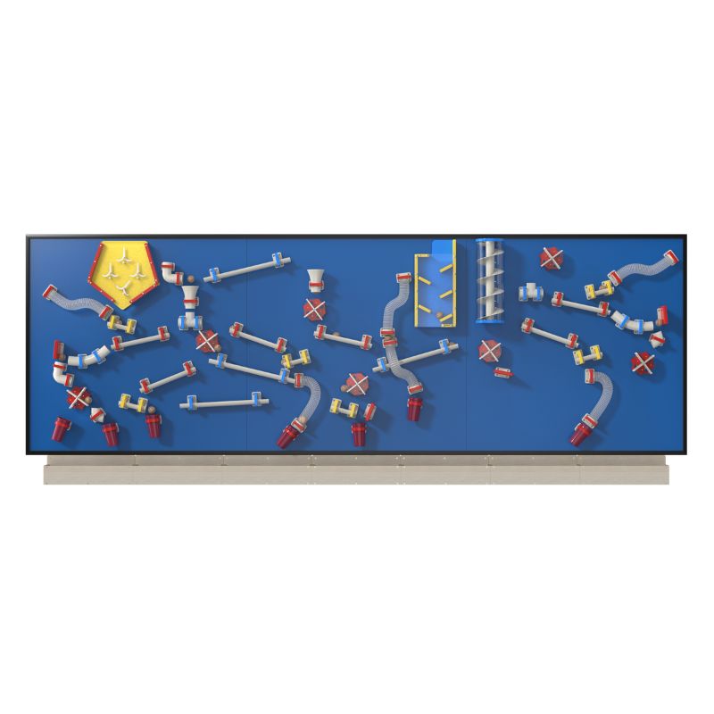 LiteZilla MagWiz Magnet Wall Kidnetics 15x5 detail view of course constructor elements supporting problem-solving and STEM engagement