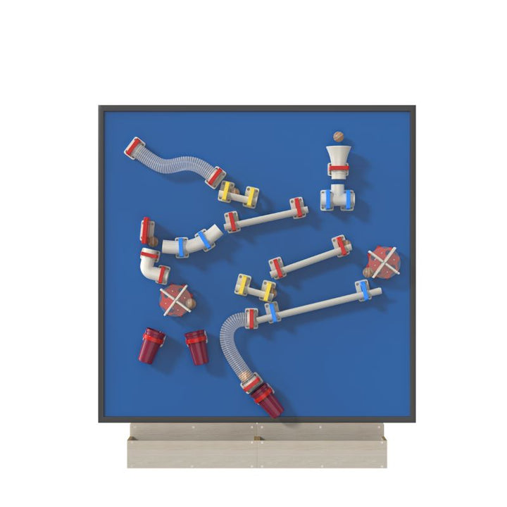 LiteZilla MagWiz Magnet Wall Kidnetics 5x5 second angle showing magnetic racetrack and obstacle course components