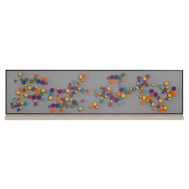 LiteZilla MagWiz Magnet Wall Sensory Gears 20x5 second view showing wide-format STEM wall for schools and large sensory spaces
