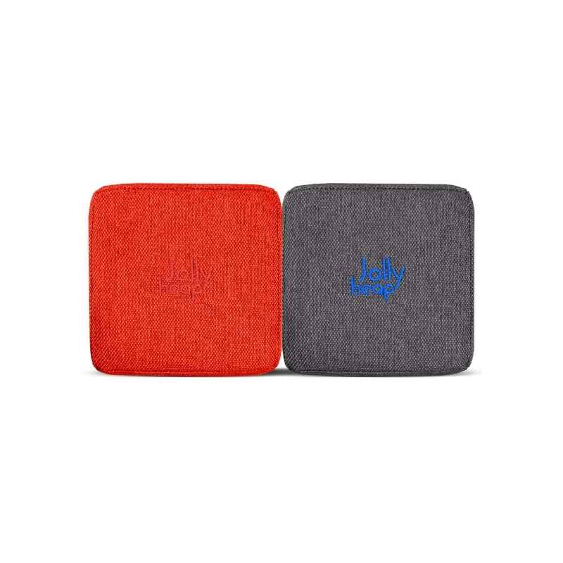 JollyHeap Mini magnetic block set colour combination in red and dark grey, one of 36 toddler building block colour pairs