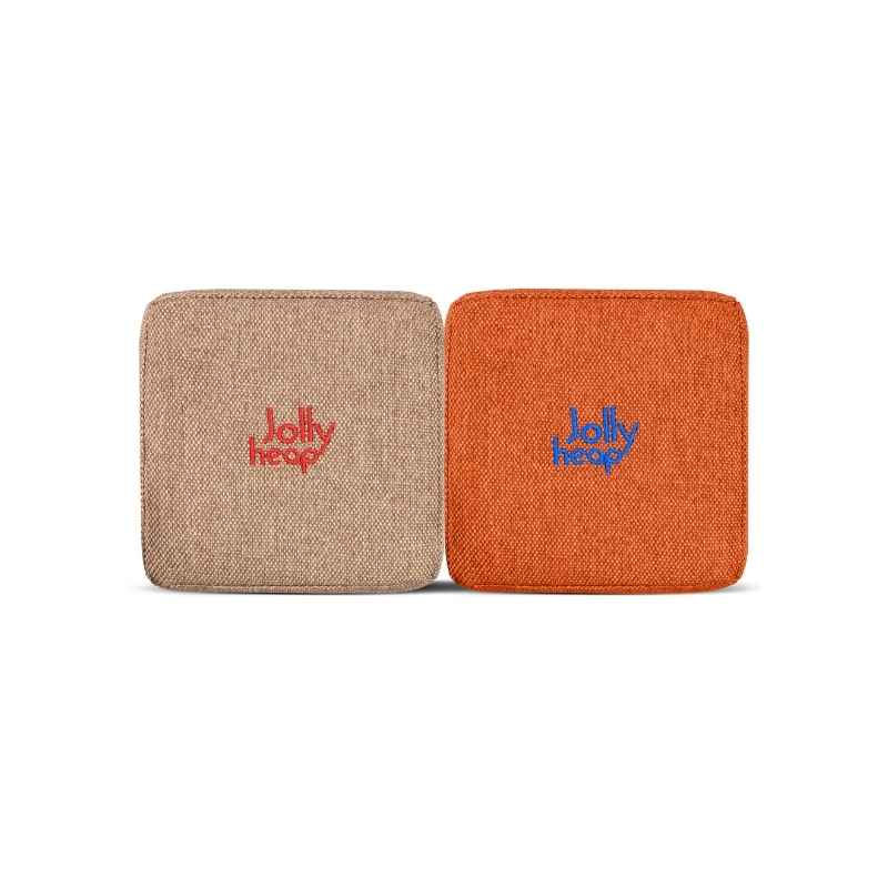JollyHeap Mini magnetic block set colour combination in light brown and orange for toddler building play