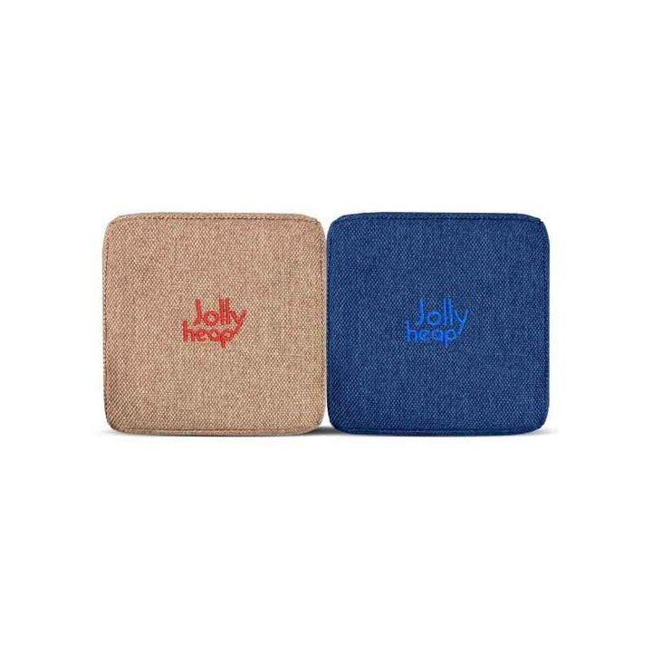JollyHeap Mini magnetic block set colour combination in light brown and blue, one of 36 toddler building block colour pairs