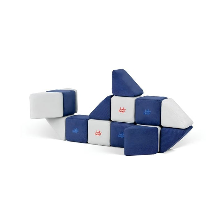 JollyHeap Mini magnetic block set built into a shark shape for toddler building play