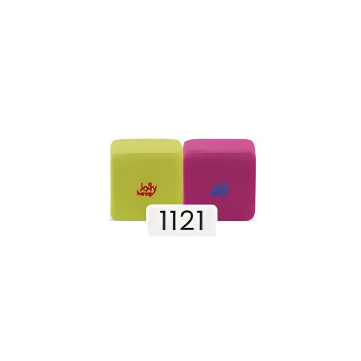 Lime green and violet colour combination for the JollyHeap Fun Set large group magnetic building blocks