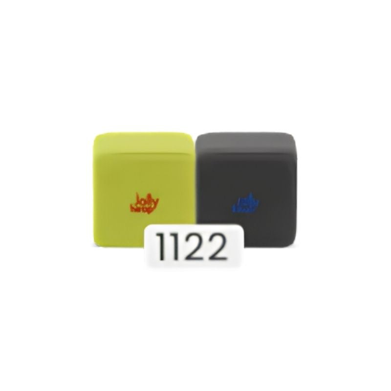 JollyHeap Pixi magnetic building blocks for toddlers shown in the lime green and charcoal colour combination, one of 36 available colour options