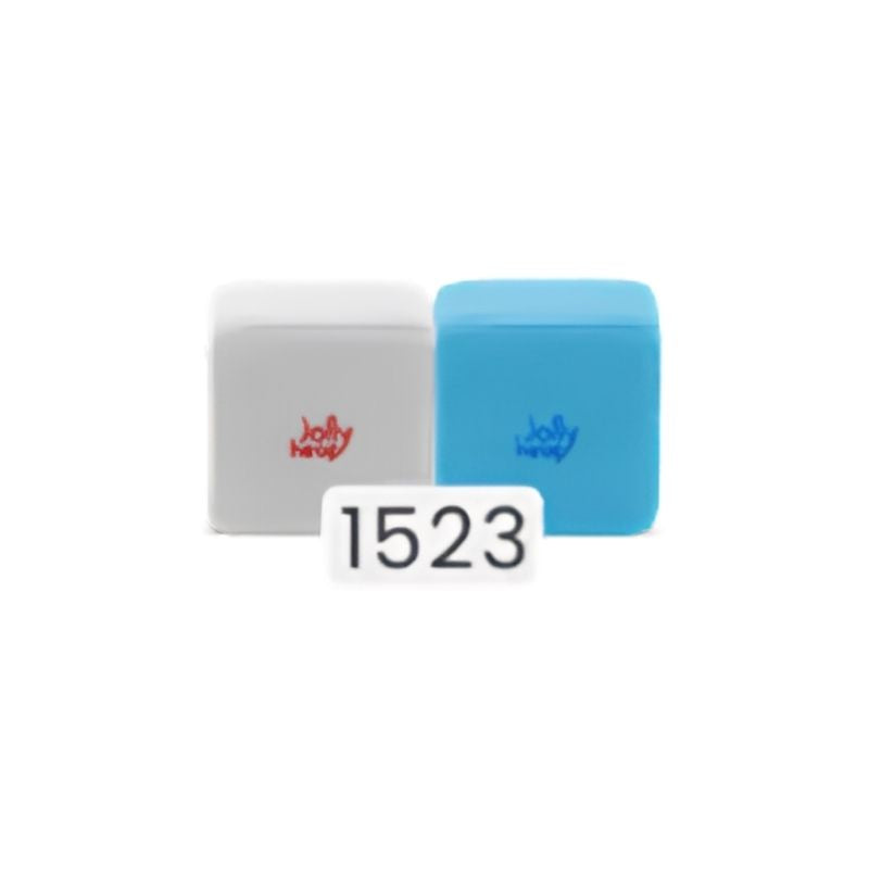 JollyHeap Pixi magnetic building blocks for toddlers shown in the white and sky blue colour combination, one of 36 available colour options