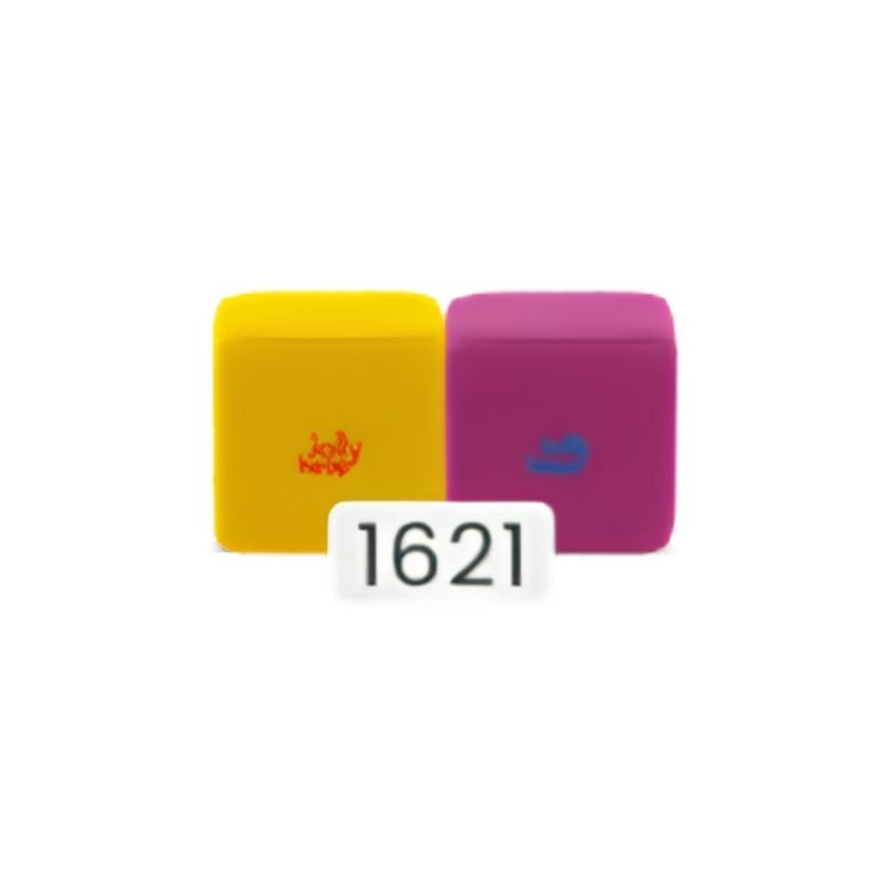JollyHeap Pixi magnetic building blocks for toddlers shown in the yellow and magenta colour combination, one of 36 available colour options