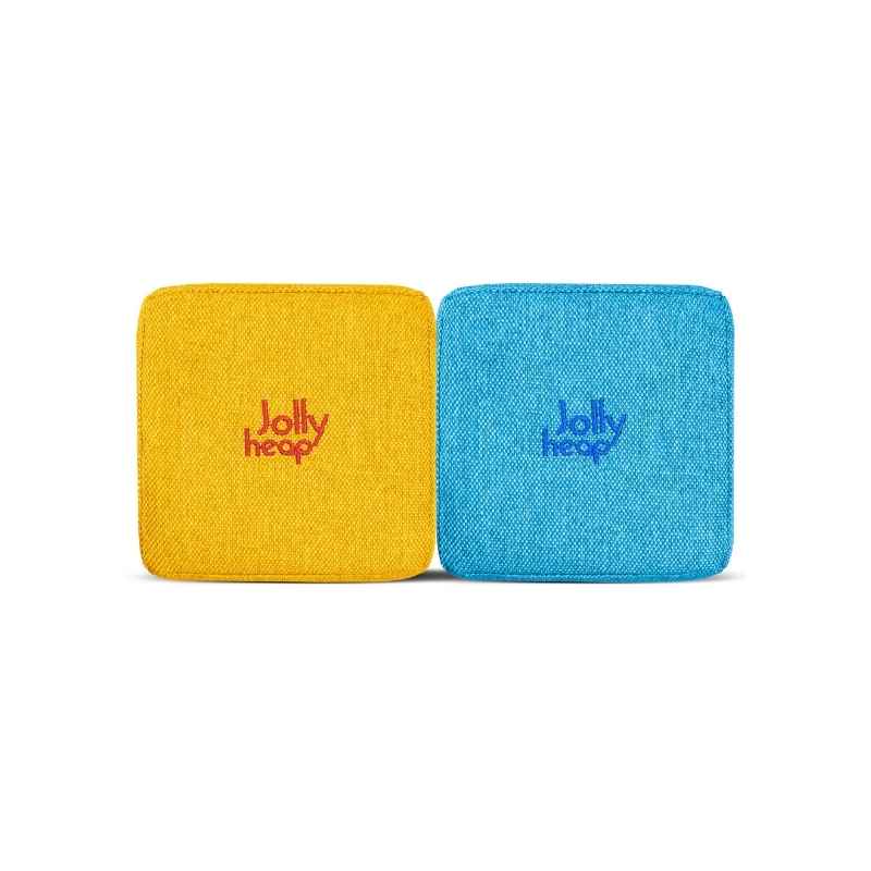 JollyHeap Pixi magnetic building blocks for toddlers shown in the yellow and turquoise colour combination, one of 36 available colour options
