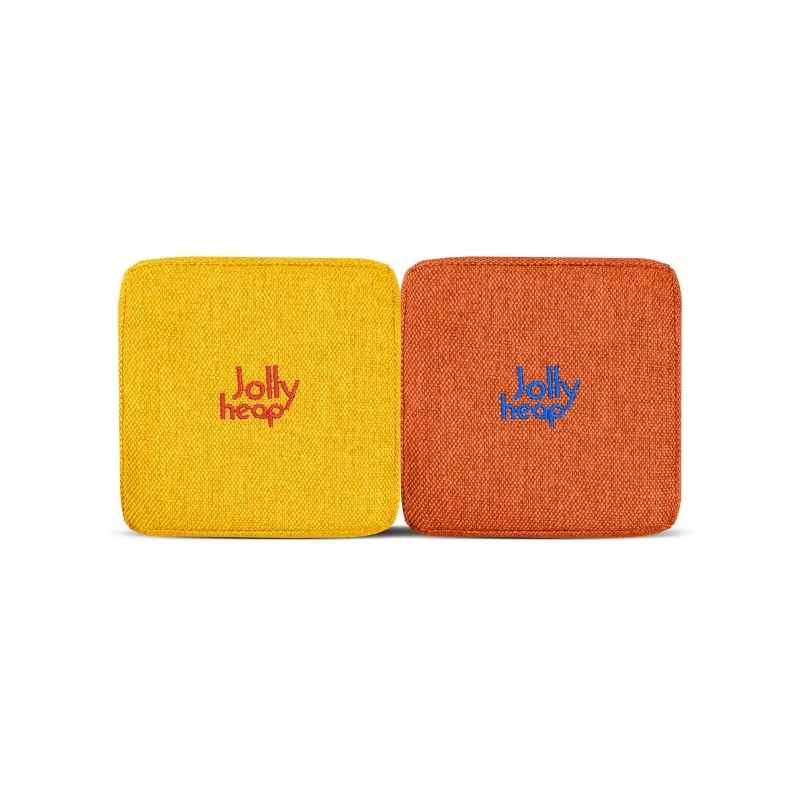 JollyHeap magnetic foam block fabric swatch in yellow and orange for the Party set
