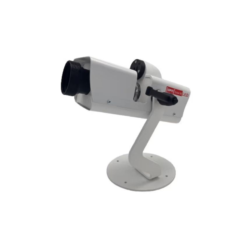 OPTIKinetics Solar 80 compact sensory projector on its adjustable stand, a wifi controlled light for calming visual stimulation in home and therapy rooms