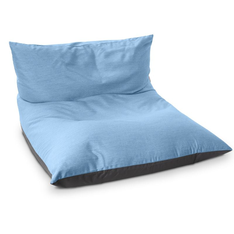 Jaxx Finster outdoor bean bag chair in Ocean Blue Sunbrella fabric