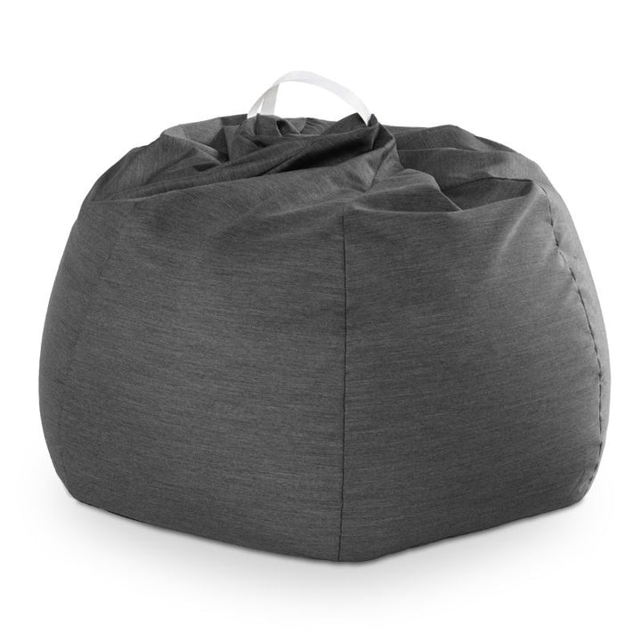 Jaxx Kiss outdoor bean bag chair in Charcoal on a white studio background