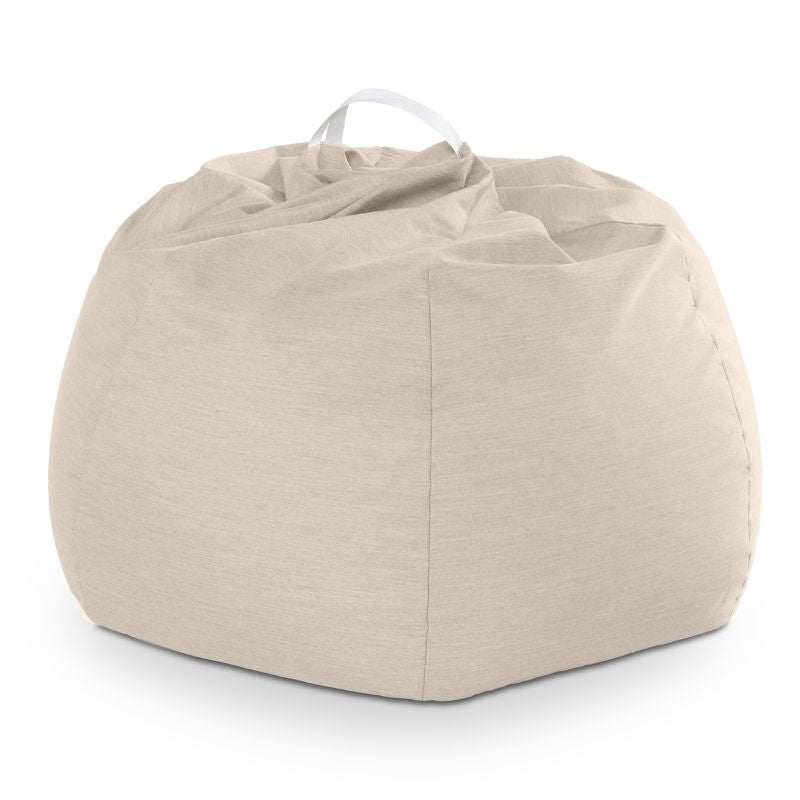 Jaxx Kiss outdoor bean bag chair in Flax on a white studio background